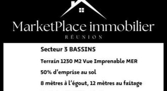 Terrain de1230m² surface totale